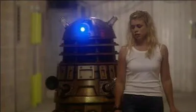 Dans l'pisode  Dalek  (1 x 6), que fait Rose au Dalek ?