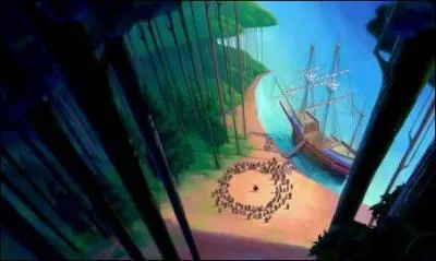 Pendant ce temps, les colons britanniques se sont installs et commencent leur prospection pour trouver de l'or. Quelle phrase prononce par le gouverneur Ratcliffe lance la chanson  L'Or de Virginie  ?