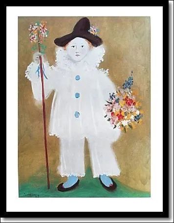 Qui a peint Pierrot et les fleurs ?