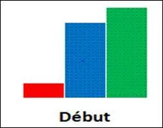 Un objet tombe en chute libre. On a reprsent sur l'histogramme de la photo, l'nergie de position, l'nergie cintique et l'nergie mcanique mais on a oubli la lgende.