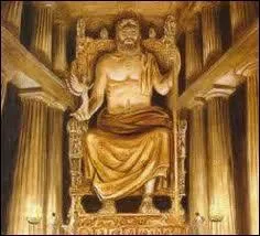 O se situe la statue chryslphantine de Zeus ?