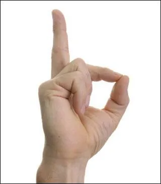 Quelle lettre de l'alphabet traduit ce signe ?