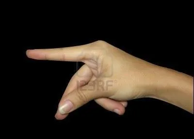 Quelle lettre de l'alphabet est ici transpose en langue des signes ?