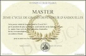 Et maintenant, je m'en vas chercher mon diplôme de -------. Où dit-on cela ?