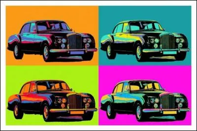 Quelle voiture est représentée sur cette affiche du "pop art" ?
