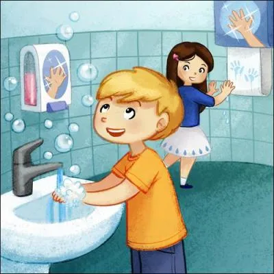 Avant le repas les enfants se sont lav... les mains.