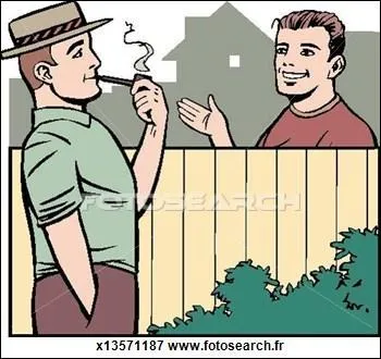 M. Dupont et M. Durand sont voisins. Ils se sont parl... toute l'aprs-midi par dessus le mur de clture.