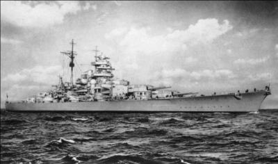 Allemagne : Ce navire n'a fait qu'une sortie, il a réussi à couler un navire anglais de première importance mais fut détruit le 27 mai 1941 par les attaques successives de l'aéronavale anglaise et de la Royal Navy ! Qui est-il ?