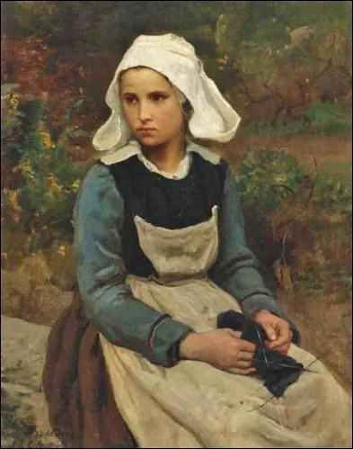 Qui a peint cette jeune fille au tricot ?