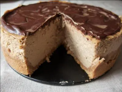 Voici enfin le gteau d'anniversaire servi par Jeffcoop qui n'a pas pu rsister  en prlever un petit morceau ! C'est un cheesecake au chocolat et au baileys, quel est exactement cet alcool nomm  Baileys irish cream  ?
