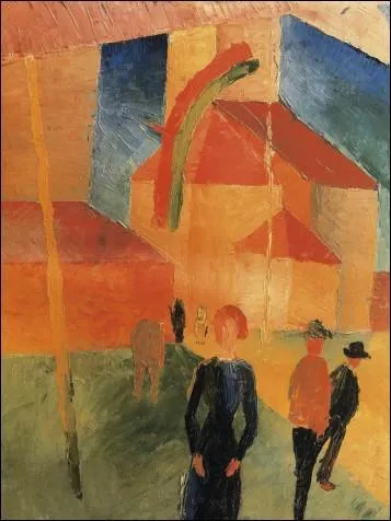 Qui a peint Eglise aux drapeaux ?