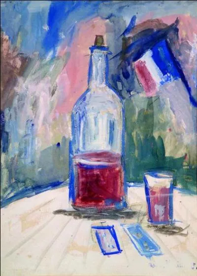 Qui a peint Bouteille, cartes  jouer et drapeaux ?