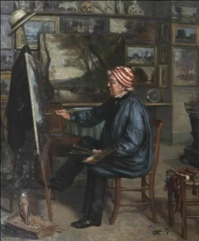 Qui a peint Portrait de Corot dans l'atelier ?