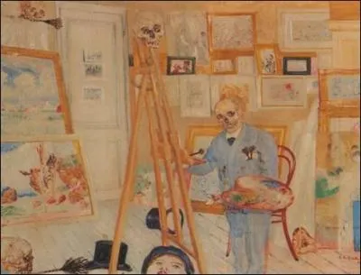 Qui a peint Peintre squelettis dans l'atelier ?