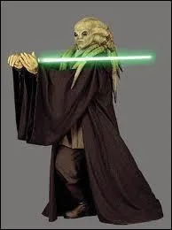 C'est un Nautolan qui atteindra le rang de Matre Jedi durant la guerre des clones et fera alors partie du Conseil Jedi. Qui est-il ?