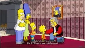 Quel est le personnage apparaissant auprs de la famille Simpson ?