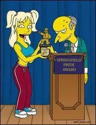 Quelle clbrit reoit un prix par Mr Burns ?