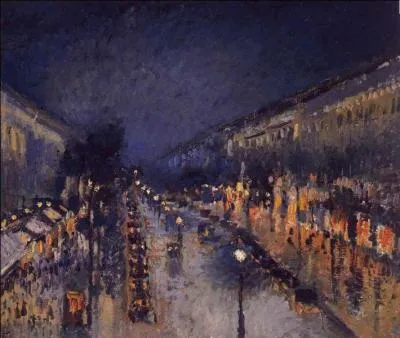 Superbe tableau de Camille Pissarro c'est :  ... ... effet de nuit 