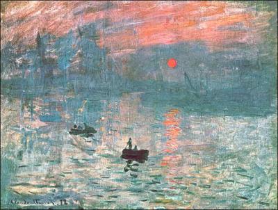 Toile clbre de Claude Monet qui a donn son nom  l'impressionnisme, c'est  Impression .....  