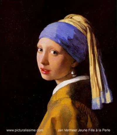 Clbre toile de Johannes Vermeer, il s'agit de  La jeune fille ...  