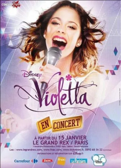 Quel jour Violetta a-t-elle fait son premier concert  Paris en 2014 ?