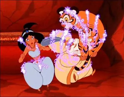 Sur cette image du film  Aladdin , on peut apercevoir les traits d'une souris sur l'un des tigres, mais de quelle souris ?