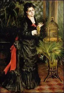 Femme avec un perroquet.