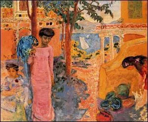 Femme avec un perroquet.