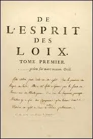 Qui a crit  L'esprit des lois  ?