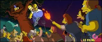 Comment les Simpson arrivent-ils  s'chapper de la cabane en haut de l'arbre, pour viter que les habitants les tuent ?