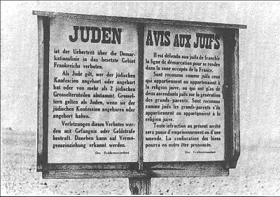 Le 03 octobre, un texte trs particulier est instaur. Il provoquera de nombreuses dportations et morts. Quel est ce statut ?