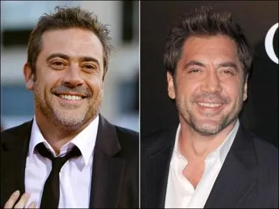 Jeffrey Dean Morgan vs Javier Bardem. Mme barbe de trois jours, mme coupe de cheveux, mme sourire ! On voit double ! Lequel de ces deux acteurs est Javier Bardem ?
