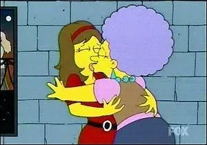 Dans "les Simpson", quel personnage a avoué être lesbo ?