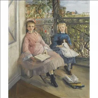 Qui a peint ces deux fillettes assises sur des chaises ?