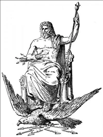 Une tradition raconte que Zeus lcha 2 aigles qui partirent de chaque extrmit de la Terre. Ils se rencontrrent au-dessus de Delphes qui devint le centre de la Terre. La lgende nous conte que trois sanctuaires ont prcd l'actuel temple ddi  Apollon. Le premier tait fait de branches de laurier ; le second de cire d'abeille et de plumes. En quelle matire le troisime tait-il constitu ?