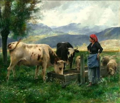 Pour abreuver les animaux, on disposait dans les prs et les prairies des ...