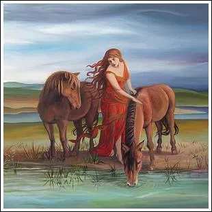 Qui est la protectrice des chevaux chez les Celtes ?