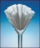 La filtration est effectue  l'aide d'un papier filtre qui retient quels constituants ?