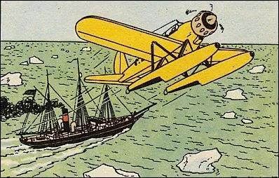 Parti de l'Aurore, le navire de l'expdition FERS, un hydravion  Arado 196  permettra  Tintin d'atteindre l'arolithe avant qu'il ne s'enfonce dans les eaux de l'Arctique dans :