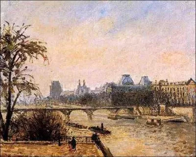  Le Louvre, matin de pluie , est l'oeuvre d'un peintre reconnu comme l'un des  pres de l'impressionisme , peintre de la vie rurale, mais clbre aussi pour ses scnes de quartiers parisiens comme Montmartre ou Le Louvre. Il s'agit de :