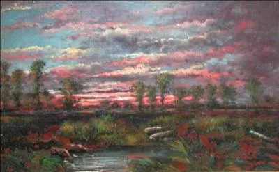 Qui a peint Crpuscule Soleil couchant sur une mare ?