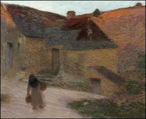 Qui a peint Soleil couchant sur la petite ferme ?