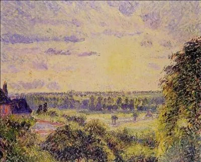Qui a peint Soleil couchant  Eragny ?