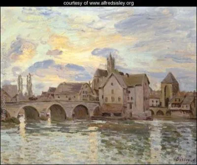 Qui a peint Le pont de Moret au soleil couchant ?