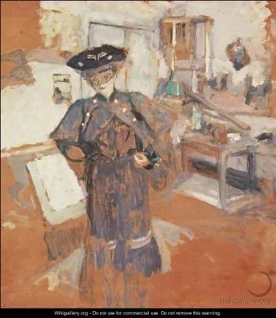 Qui a peint Dame  la voilette les mains sur les hanches ?