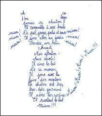 Un texte le plus souvent potique dont la disposition typographique reprsente le thme ou la figure qu'il voque est un :