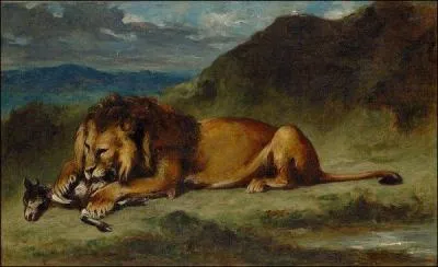 Quel peintre  qui l'on doit  La libert guidant le peuple  a peint ce lion ?