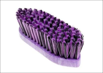 Avec la brosse dure, sur quelle partie du cheval ne peut-on pas frotter ?