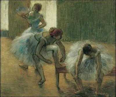 Qui a peint Trois danseuses  la classe de danse ?