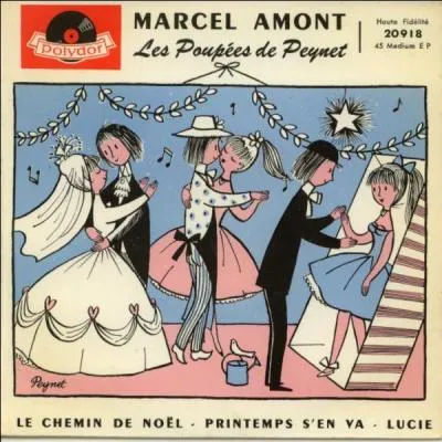 Quelle est cette autre chanson, inspire des 'Amoureux de Peynet', interprte par Marcel Amont ? Un lien existe pour regarder le clip !